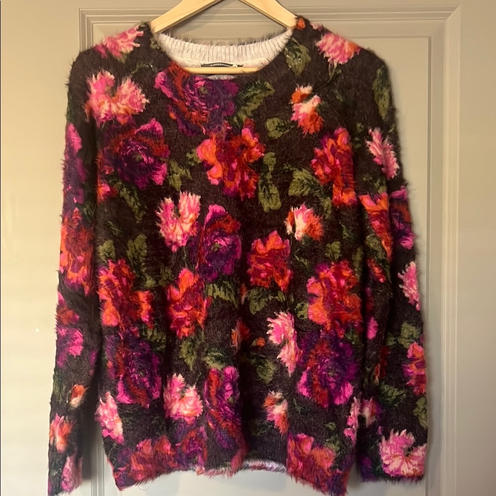 Anthropologie Floral Knit Women's Sweater